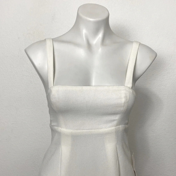 Tobi "NEW" White Key To My Heart Romantic Mesh Preppy Mini Dress Size S - Picture 3 of 12